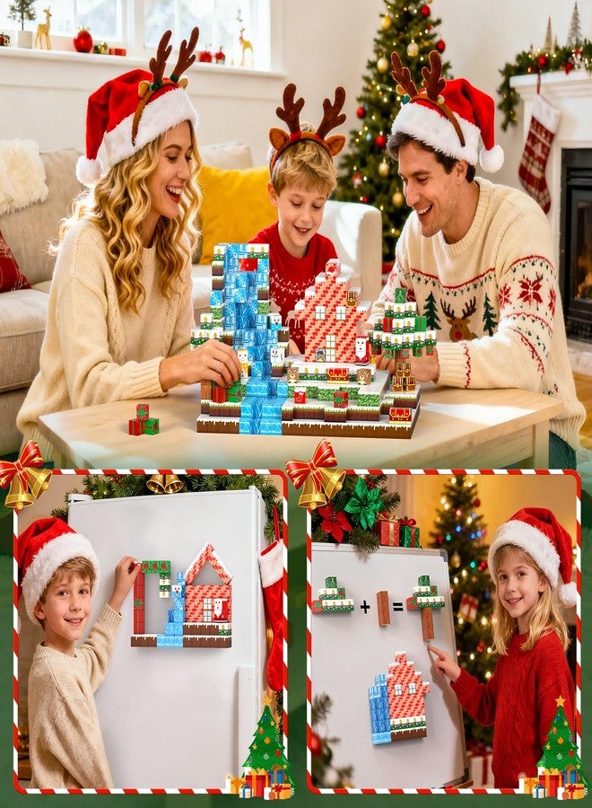 GEVINST 180PCS Magnetic Blocks, Christmas Magnetic Building Blocks Set for Kids Ages 4-8 8-12, STEM Sensory Magnet Cube Tiles for Boys Girls Toddlers 3+, Stocking Stuffers Christmas Toys Gifts - Image 4